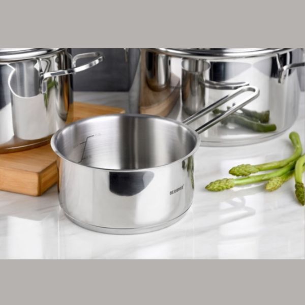 Batería de Cocina Bergner Classic 6 Piezas - Acero Inoxidable con Tapas de Vidrio - TU ULTIMO CLIC