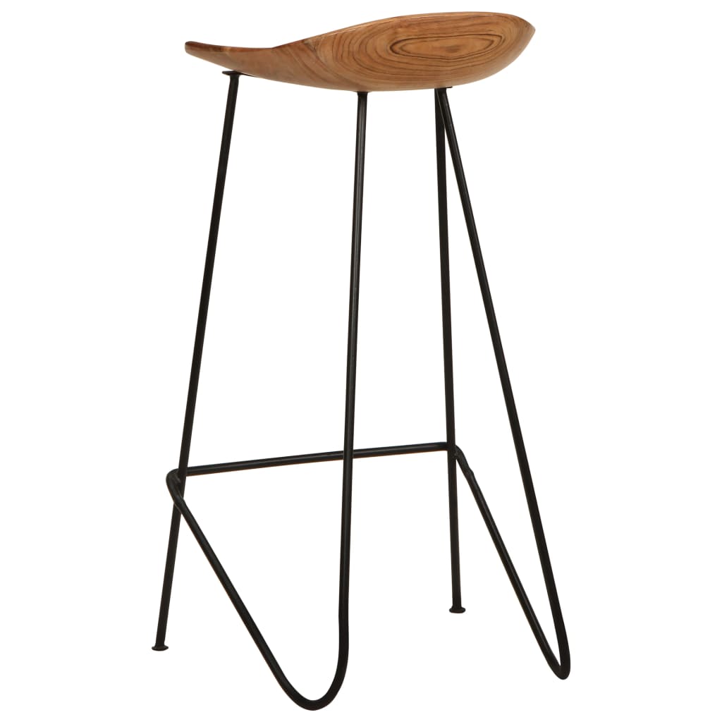 Taburetes de Cocina Madera Acacia Estilo Industrial (2 uds) - TU ULTIMO CLIC