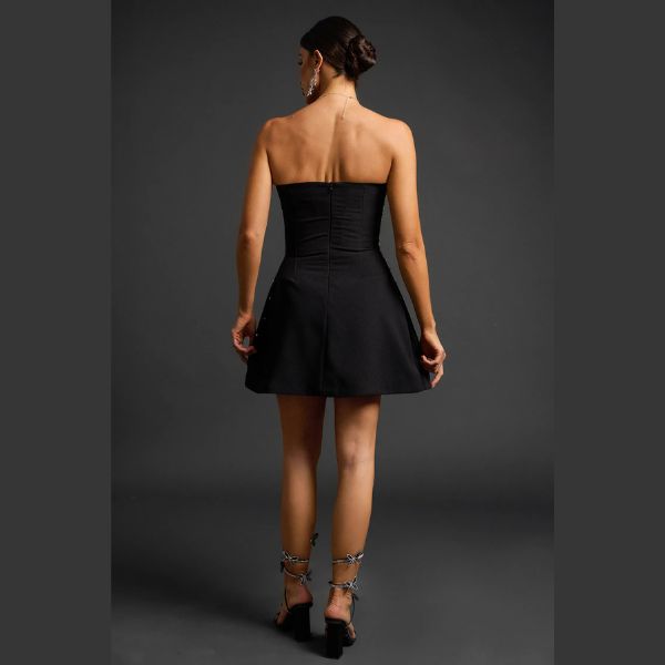 Vestido Mini de Cristal - Sin Tirantes Elegante - TU ULTIMO CLIC