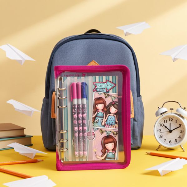 Set de Papelería Safta Fireworks Granate - Escolar y Creativo - TU ULTIMO CLIC