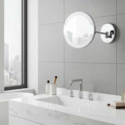 Espejo de Pared con Luz y Brazo Articulado GAMA HOTELS - Aumento 3x IP44 - TU ULTIMO CLIC