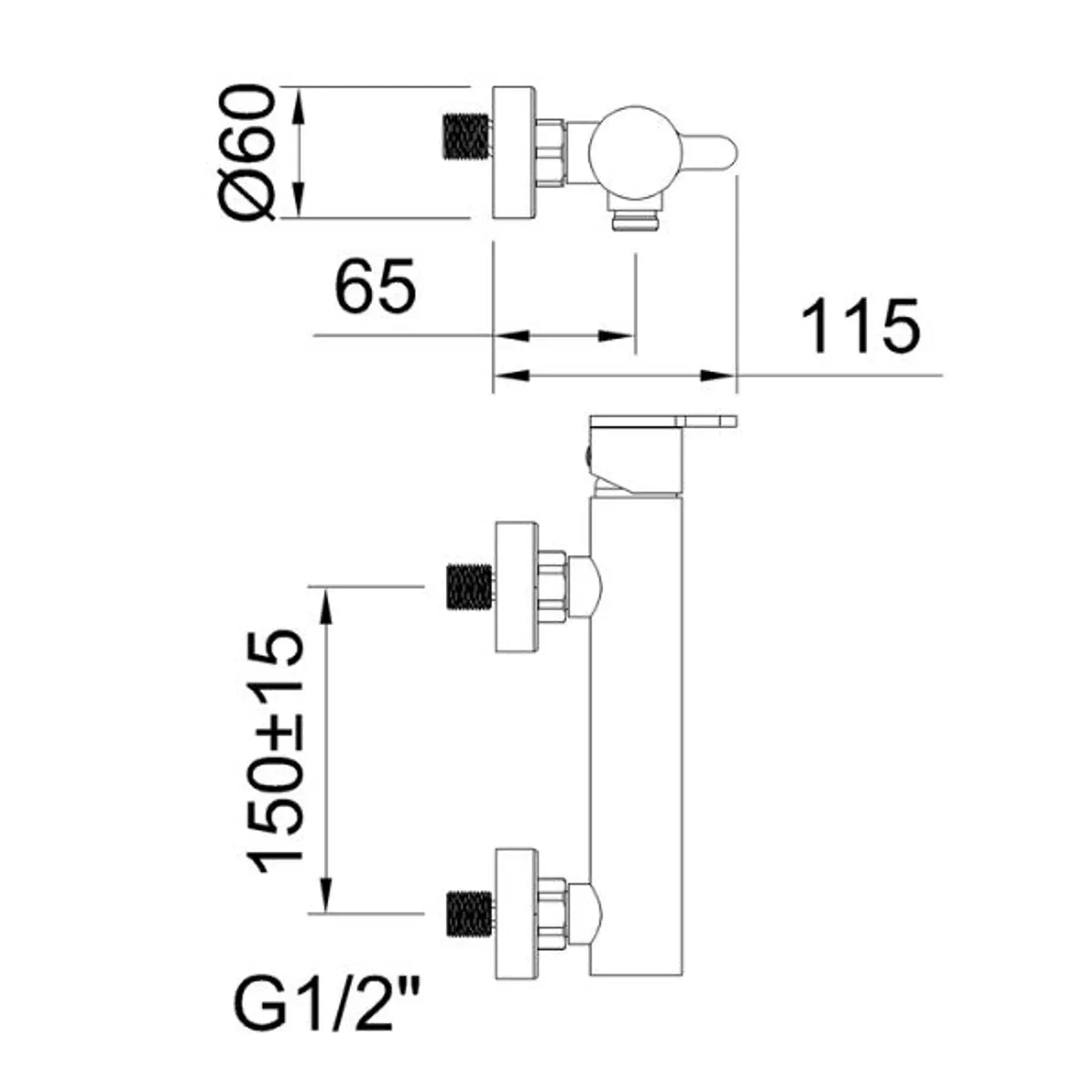 Grifo Monomando de Ducha Nexus Gunmetal | Estilo Cepillado y Acero Inoxidable 304 - TU ULTIMO CLIC