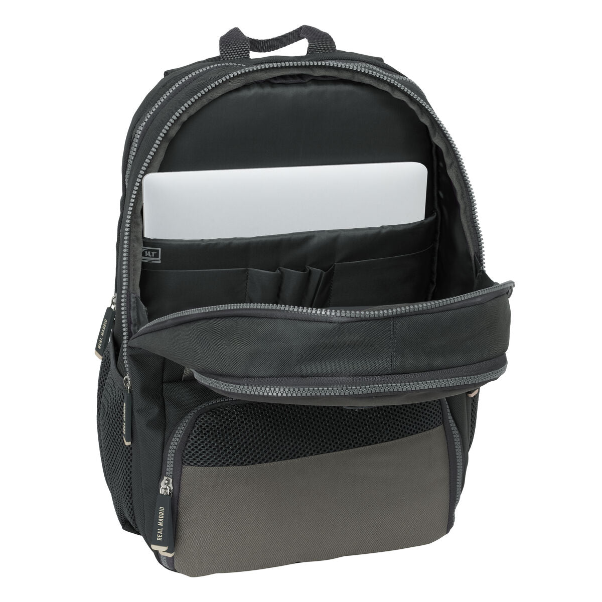 Mochila Real Madrid Gris con Portátil y Portazapatos - TU ULTIMO CLIC