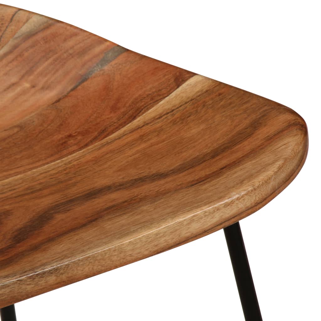 Taburetes de Cocina Madera Acacia Estilo Industrial (2 uds) - TU ULTIMO CLIC