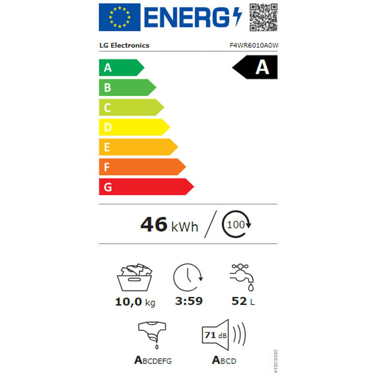 Lavadora LG F4WR6010A0W 10kg 1400rpm AI DD TurboWash - Oferta LG