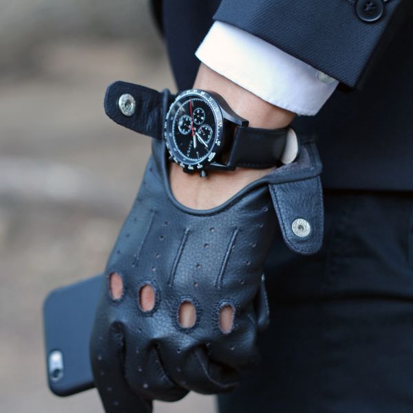 Reloj Diamante Black Racer - Cronógrafo 42 mm Cuero Italiano - TU ULTIMO CLIC