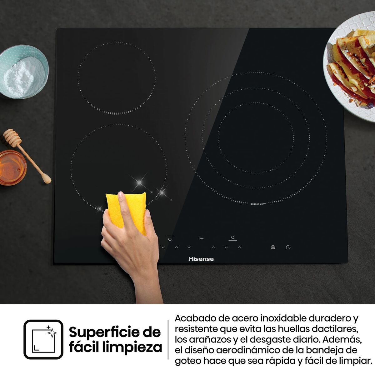Placa de Inducción Hisense E6332BSCE 5700W - TU ULTIMO CLIC