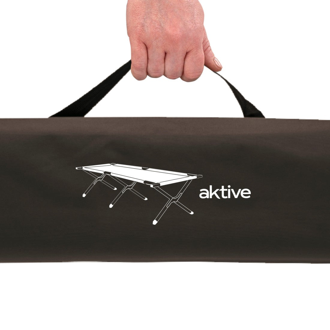 Cama Plegable Aktive Camping Negra 190 cm (Pack 2) - TU ULTIMO CLIC