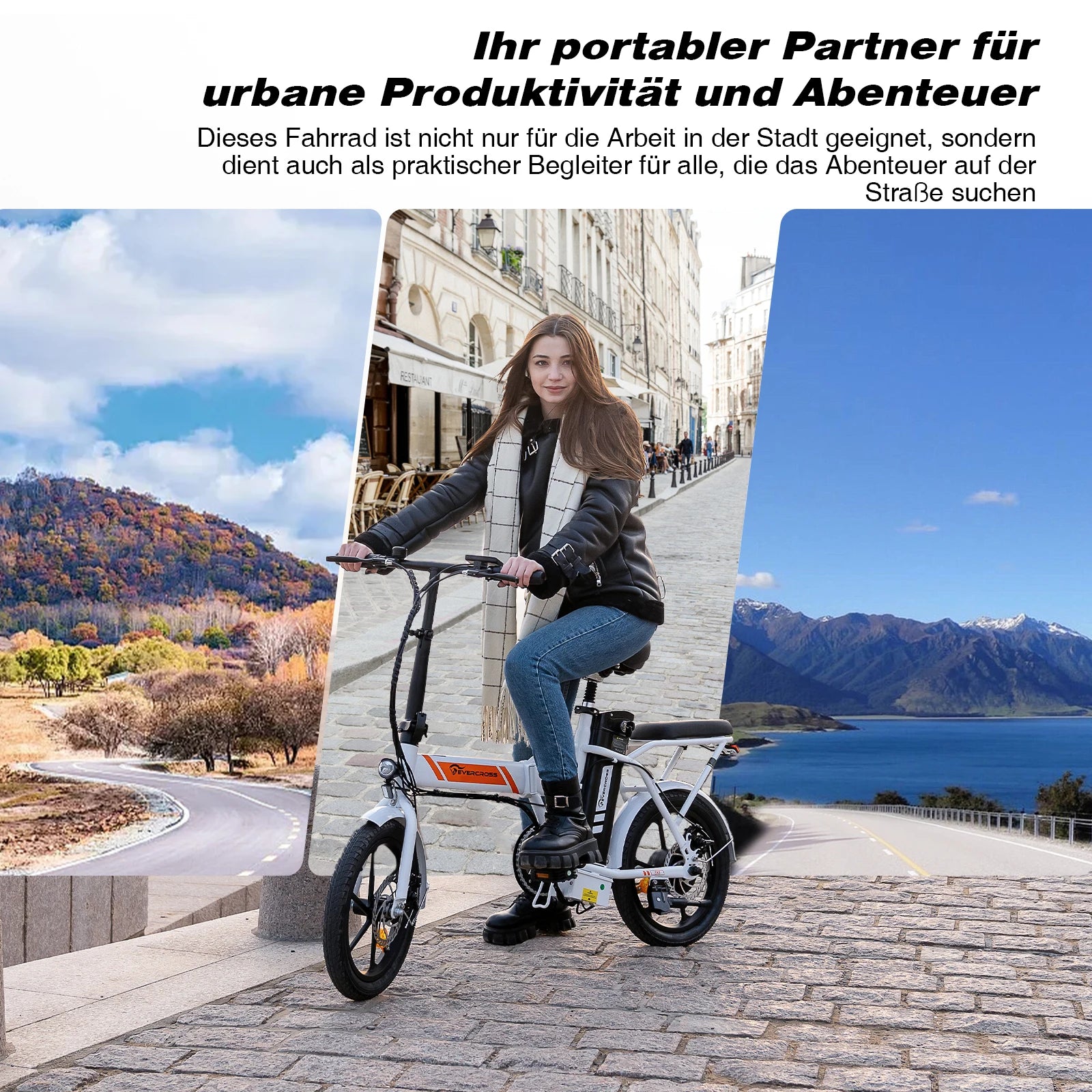 EVERCROSS TECH EK5 Bicicleta Eléctrica Plegable  Motor 250W y Autonomía 45 km - TU ULTIMO CLIC