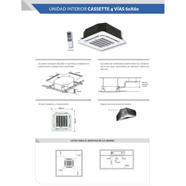 Cassette Samsung 4 Vías Wind-Free | Climatización Silenciosa y Uniforme para Interiores - TU ULTIMO CLIC