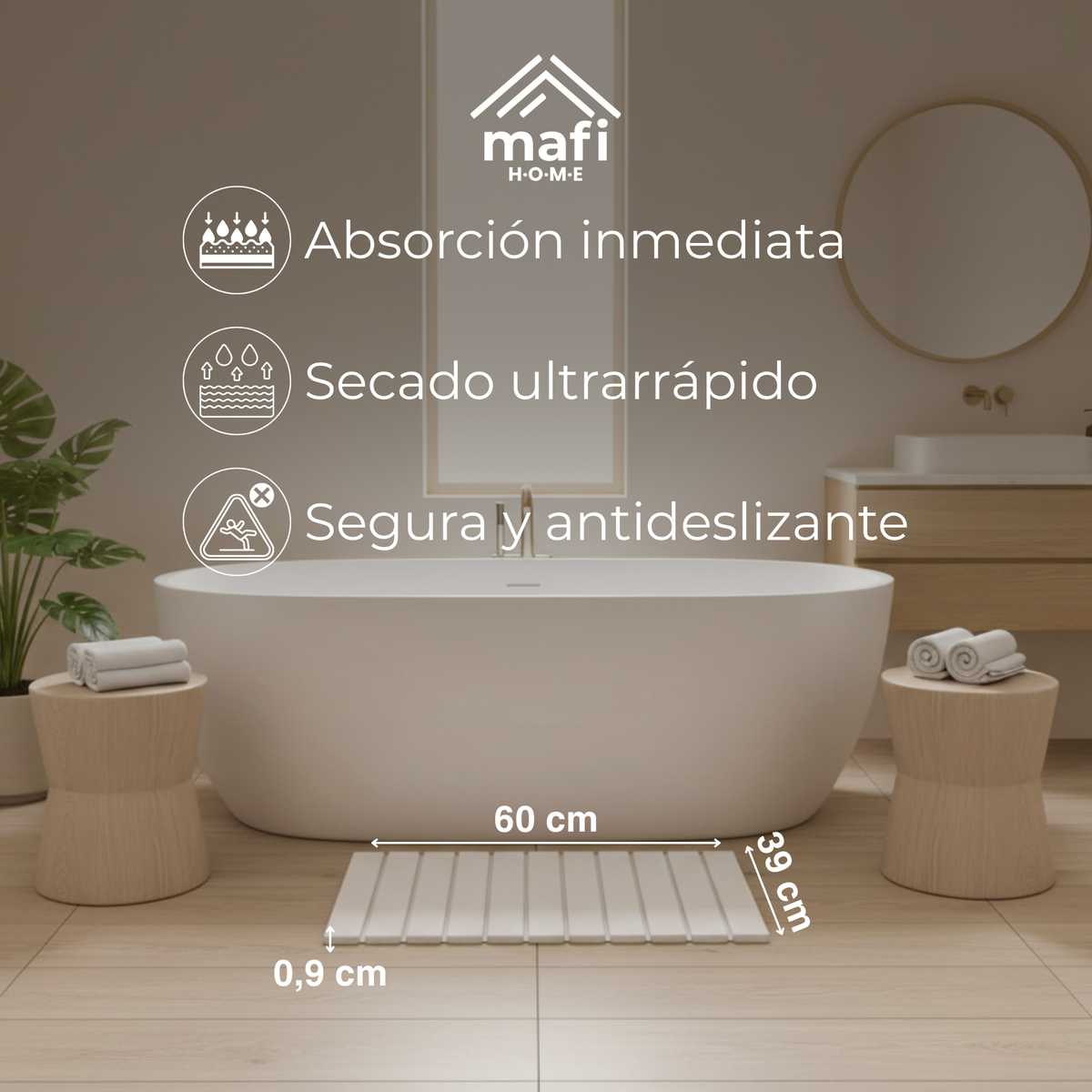 Mafi Home® | Alfombra de Diatomita Flexible 39×60 Mafi Home