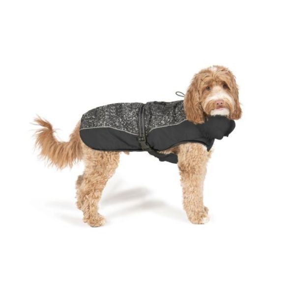 Abrigo Perro Aspen Negro Meteor 45cm | Impermeable Cortavientos