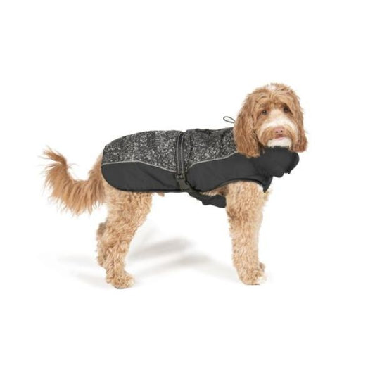Abrigo Perro Aspen Negro Meteor 45cm | Impermeable Cortavientos
