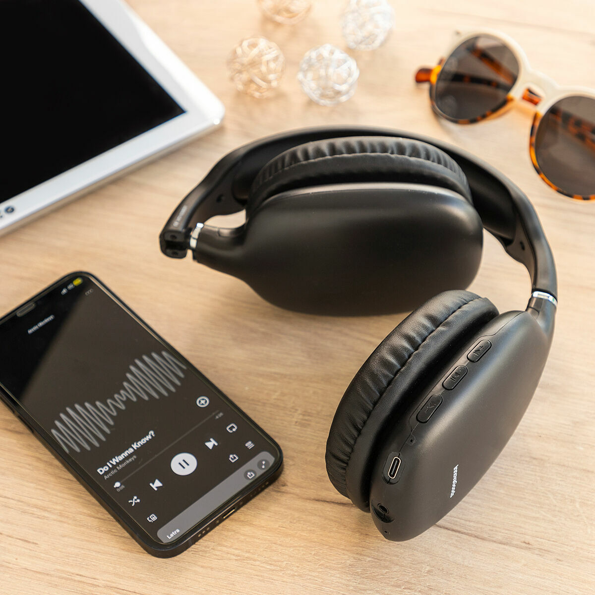 Auriculares de Diadema Plegables Inalámbricos Folbeat InnovaGoods · Bluetooth 5.3 · Micrófono · Reducción de Ruido InnovaGoods