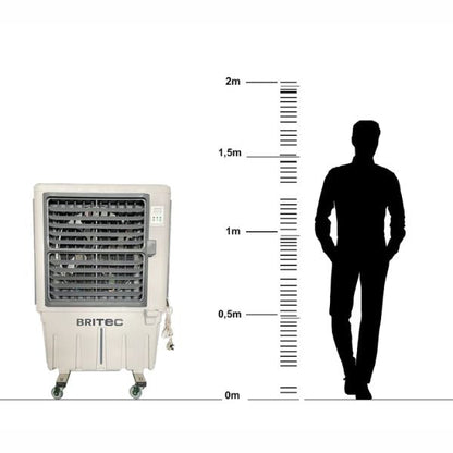 Bioclimatizador Evaporativo Portátil Profesional BRITEC BKT‑6 – 50 m², 290W, Bajo Consumo y Aire Fresco Tous