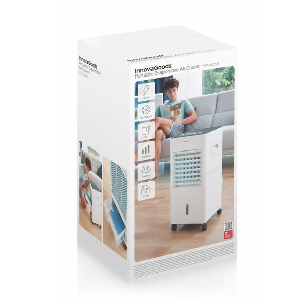 Climatizador Evaporativo Airvecove InnovaGoods 5L: Aire Fresco, Puro y Humidificado con Ahorro Energético InnovaGoods