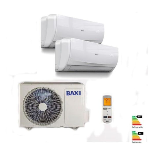 Conjunto MultiSplit Baxi 2x1 Anori JSGNW25 + JSGNW25 con Unidad Exterior LSGT40‑2M ONE