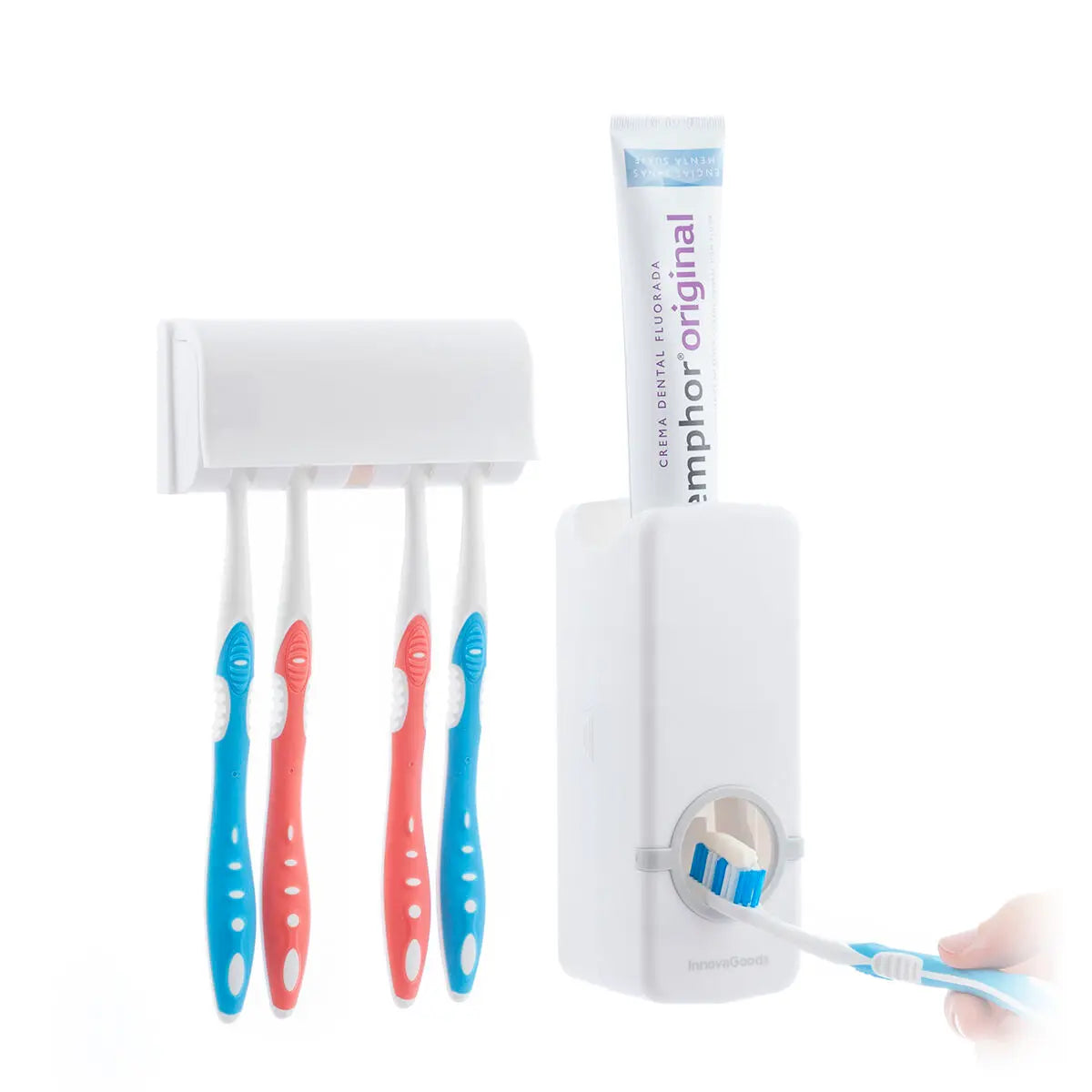 Dispensador de Pasta Dental con Soporte para Cepillos Diseeth InnovaGoods InnovaGoods