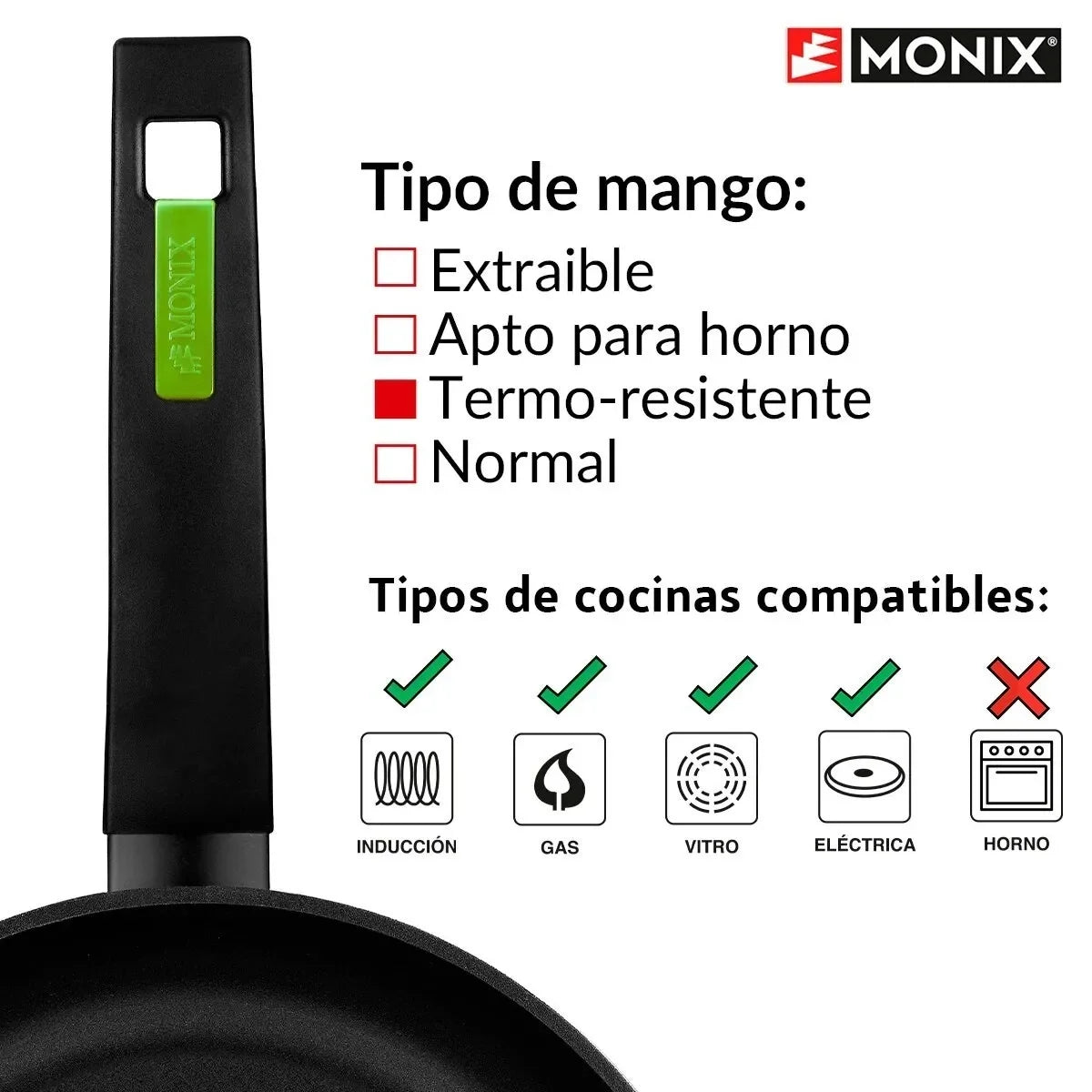Sartenes Monix Green 18-22-26 cm Antiadherentes - TU ULTIMO CLIC