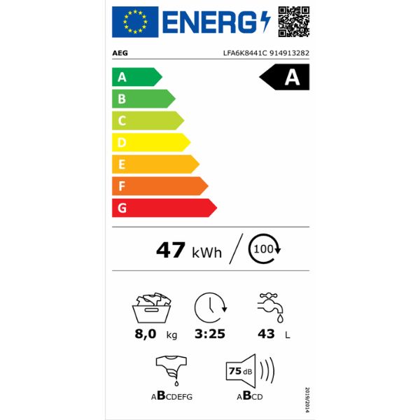 Lavadora AEG LFA6K8441C 8kg 1400rpm - ProSense, Motor Inverter y Programa Antialergias AEG