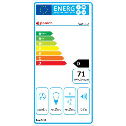 Campana Extractora Johnson VAYU52 | Acero Inoxidable y 3 Velocidades de Extracción Johnson