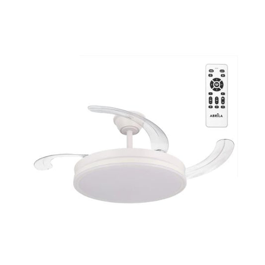 Ventilador Techo LED Escorpion Blanco - 4 Aspas Plegables y Mando - TU ULTIMO CLIC