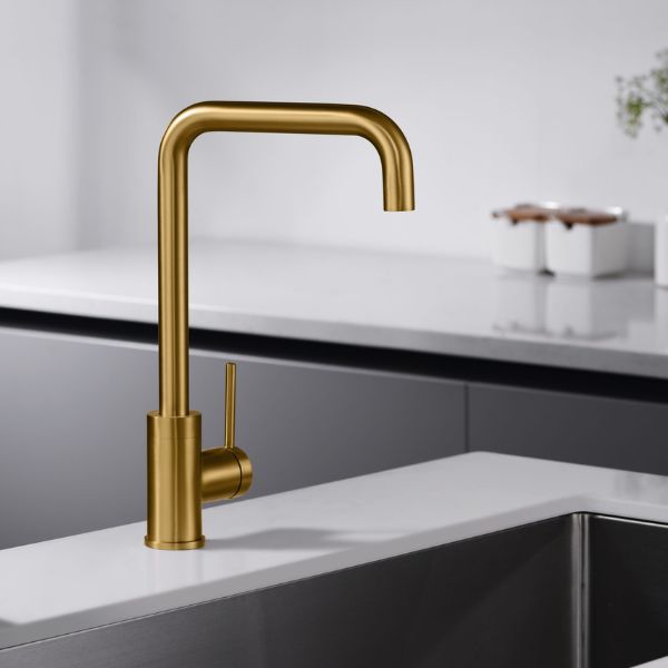 Grifo de Cocina Monomando SERIE LOIRA ORO CEPILLADO - TU-ULTIMO-CLIC