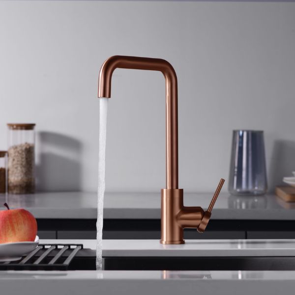 Grifo de Cocina Monomando SERIE LOIRA ORO ROSA CEPILLADO - TU-ULTIMO-CLIC