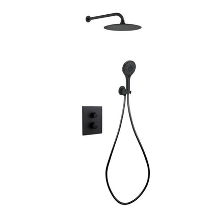 Grifo de Ducha Termostático Empotrado UP! Urban Negro Mate – 2 Vías · 3 Funciones · 9 l/min Nixon