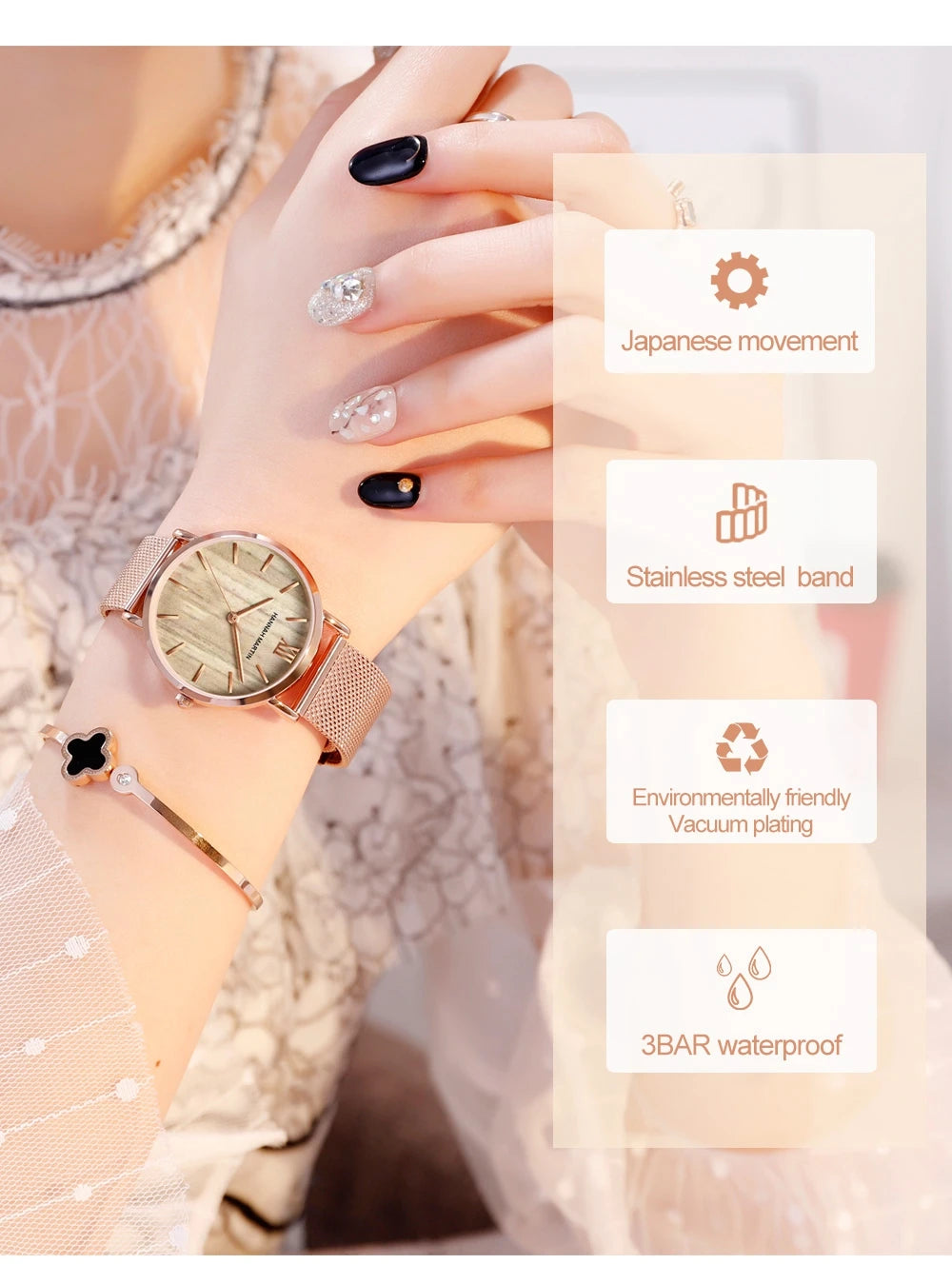 Reloj Mujer Hannah Martin HM-CC36 - 19 Colores Elegantes con Movimiento de Cuarzo - TU ULTIMO CLIC