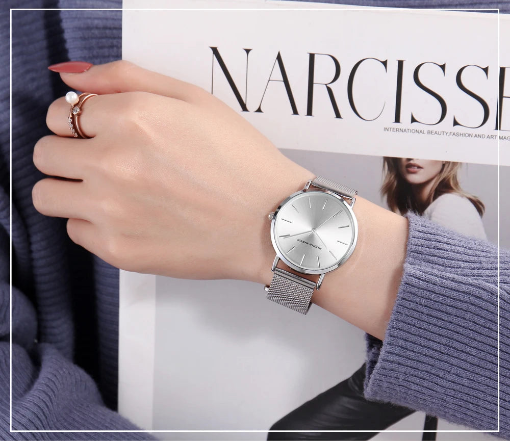 Reloj Mujer Hannah Martin HM-CC36 - 19 Colores Elegantes con Movimiento de Cuarzo - TU ULTIMO CLIC