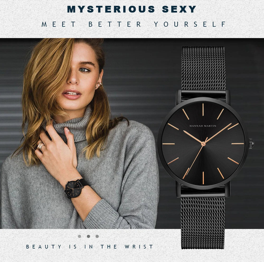 Reloj Mujer Hannah Martin HM-CC36 - 19 Colores Elegantes con Movimiento de Cuarzo - TU ULTIMO CLIC