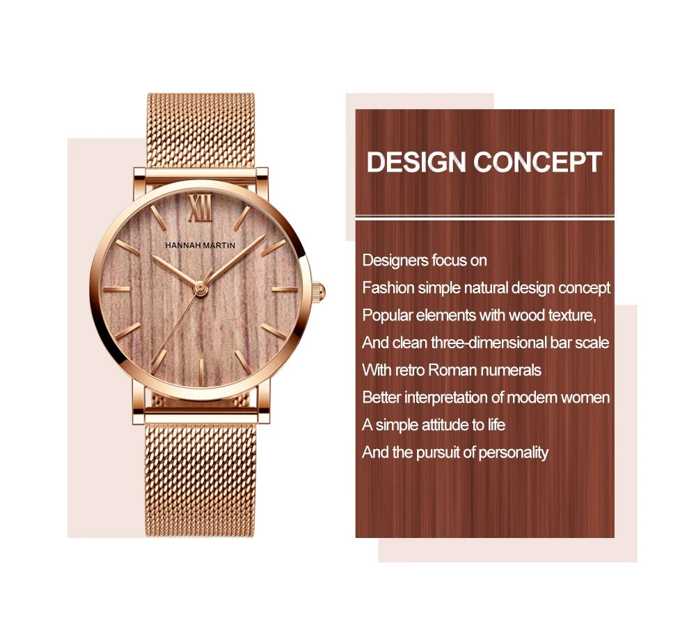 Reloj Mujer Hannah Martin HM-CC36 - 19 Colores Elegantes con Movimiento de Cuarzo - TU ULTIMO CLIC
