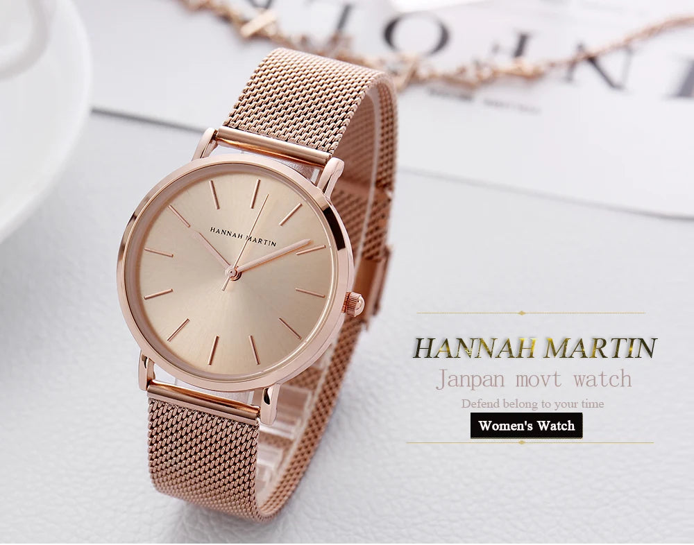 Reloj Mujer Hannah Martin HM-CC36 - 19 Colores Elegantes con Movimiento de Cuarzo - TU ULTIMO CLIC