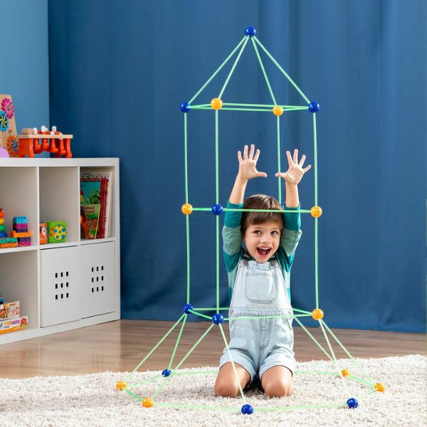 Kit de Construcción de Fuertes para Niños Builkitt InnovaGoods 155 Piezas - TU-ULTIMO-CLIC