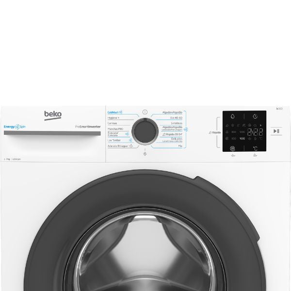 Lavadora Beko VBM3WFU37213WA | 7kg 1200rpm | Clase A | SteamCure™ Antialérgenos | Blanco BEKO