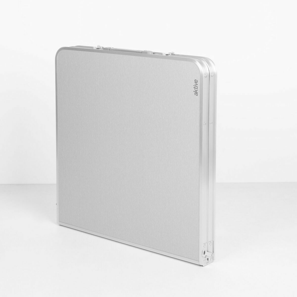Mesa Plegable Camping Aktive 120x60cm | Altura Ajustable 60-70cm | Aluminio y MDF