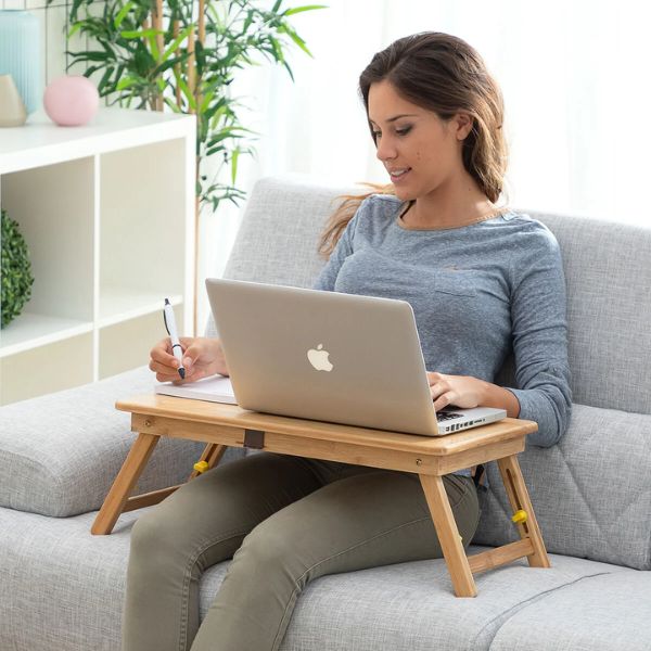 Mesa Plegable Auxiliar de Bambú Lapwood InnovaGoods InnovaGoods