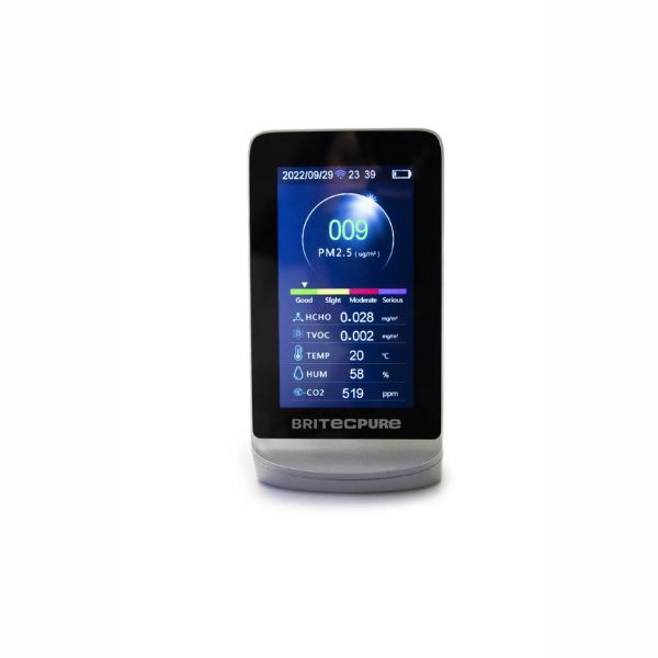 Medidor de CO₂ BRITEC BRITECPURE BTC72B‑WIFI – Monitor IAQ Profesional con WiFi, PM2.5, TVOC y Pantalla 4.3" Casio