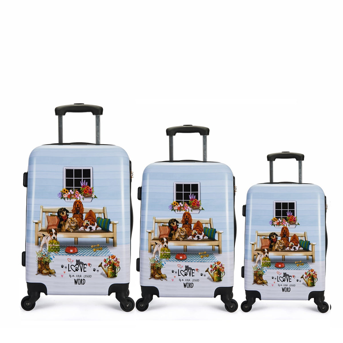 CONJUNTO 3 MALETAS DE PLASTICO ABS ONE HAPPY FAMILY Nikky By Nicole Lee