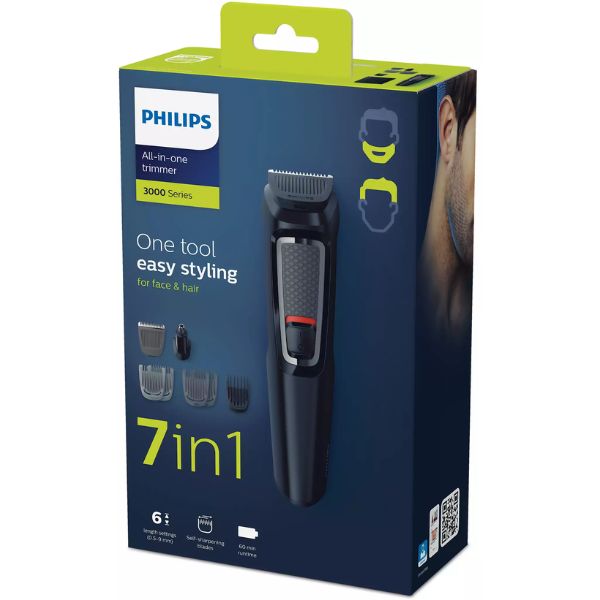 CAJA Recortador de Barba Philips Multigroom MG3720/15 - 7 en 1 con Cuchillas Autoafilables - TU-ULTIMO-CLIC