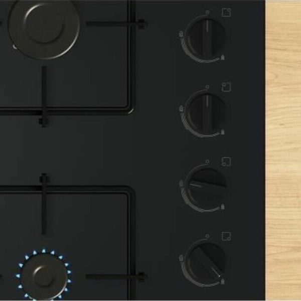 Placa de Gas BOSCH Serie 2 60cm Vidrio Templado Negro