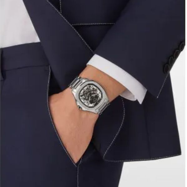 Reloj Hombre Philipp Plein PWRAA0223 Gris 42mm | Automático Acero Inoxidable | High-Conic PHILIPP PLEIN