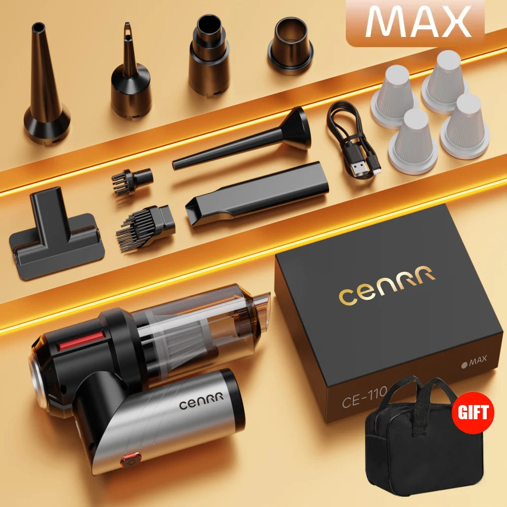 Aspirador de Coche CENRR Mini - Potente Aspiradora Portátil Inalámbrica 998000PA - TU ULTIMO CLIC