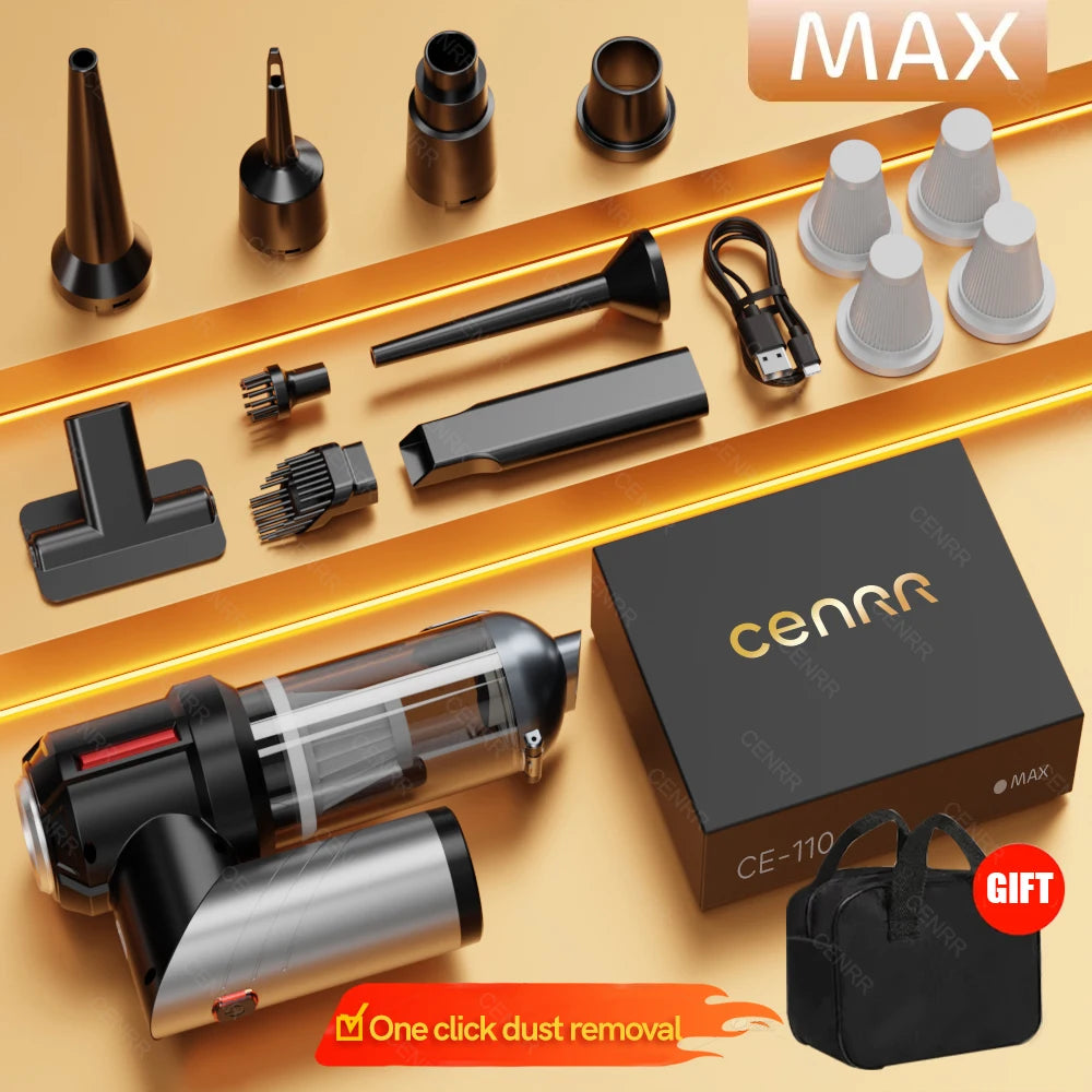 Aspirador de Coche CENRR Mini - Potente Aspiradora Portátil Inalámbrica 998000PA - TU ULTIMO CLIC