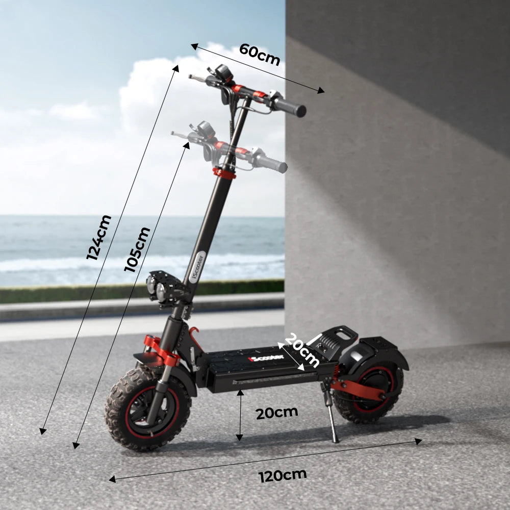 iScooter iX5s Patinete Eléctrico - 1000W Todoterreno con 65km de Autonomía y 45km/h - TU ULTIMO CLIC