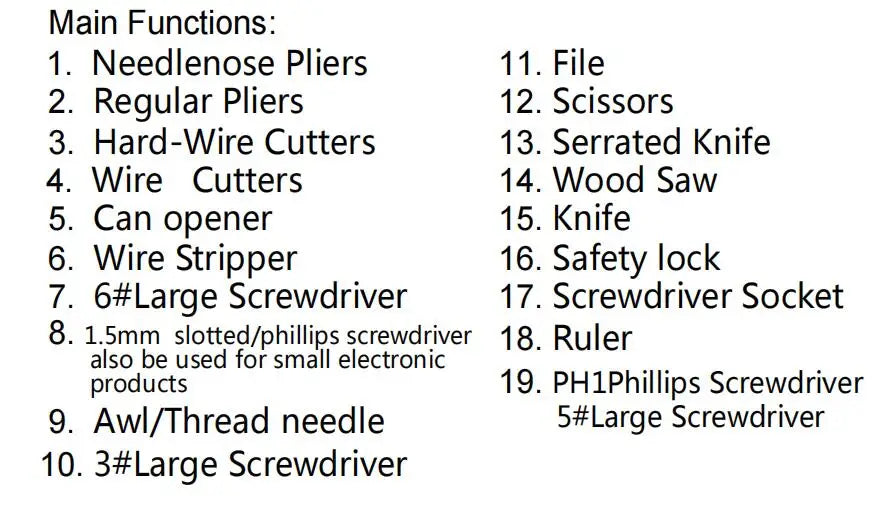 Multiherramienta Daicamping DL7 - Mango Titanio con Cuchillo, Tijeras y Alicates - TU ULTIMO CLIC