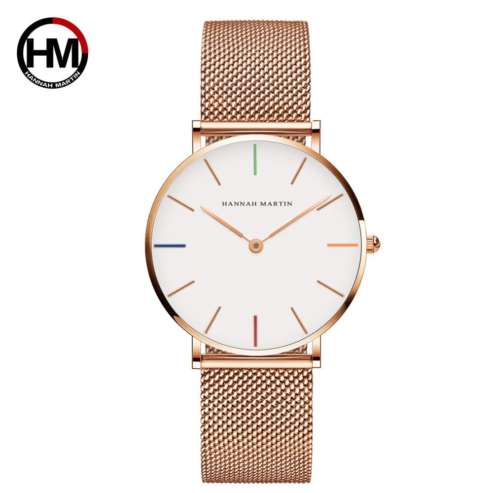 Reloj Mujer Hannah Martin HM-CC36 - 19 Colores Elegantes con Movimiento de Cuarzo - TU ULTIMO CLIC
