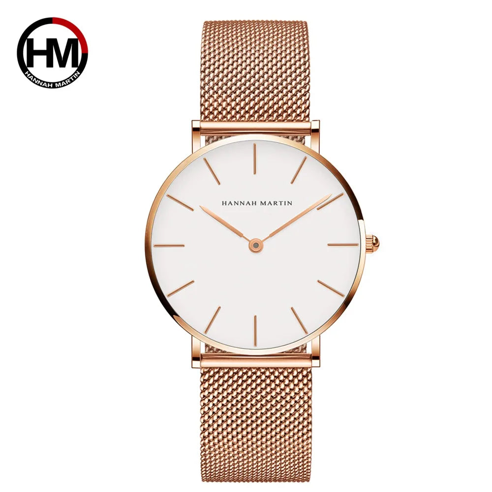 Reloj Mujer Hannah Martin HM-CC36 - 19 Colores Elegantes con Movimiento de Cuarzo - TU ULTIMO CLIC