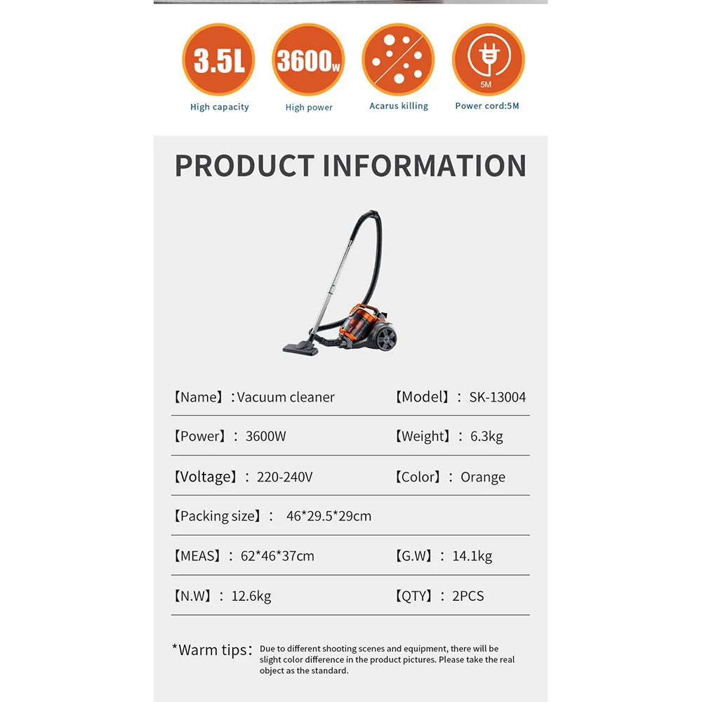 Aspiradora Houselin 3600W - Potente Aspirador Portátil Húmedo y Seco 3,5L - TU ULTIMO CLIC